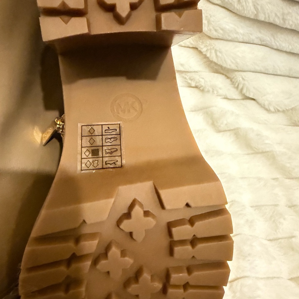 Michael Kors Tan MK Logo Strap Ankle Booties - Picture 3 of 12